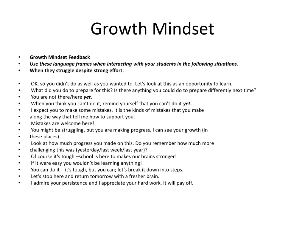 growth mindset