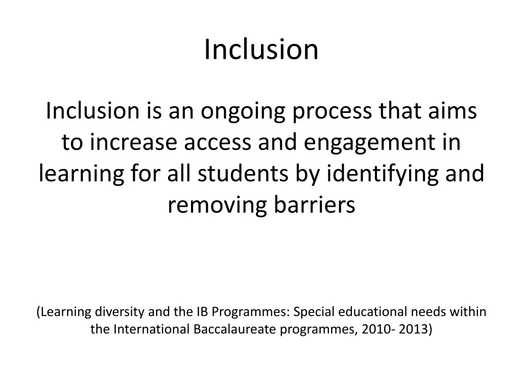 inclusion