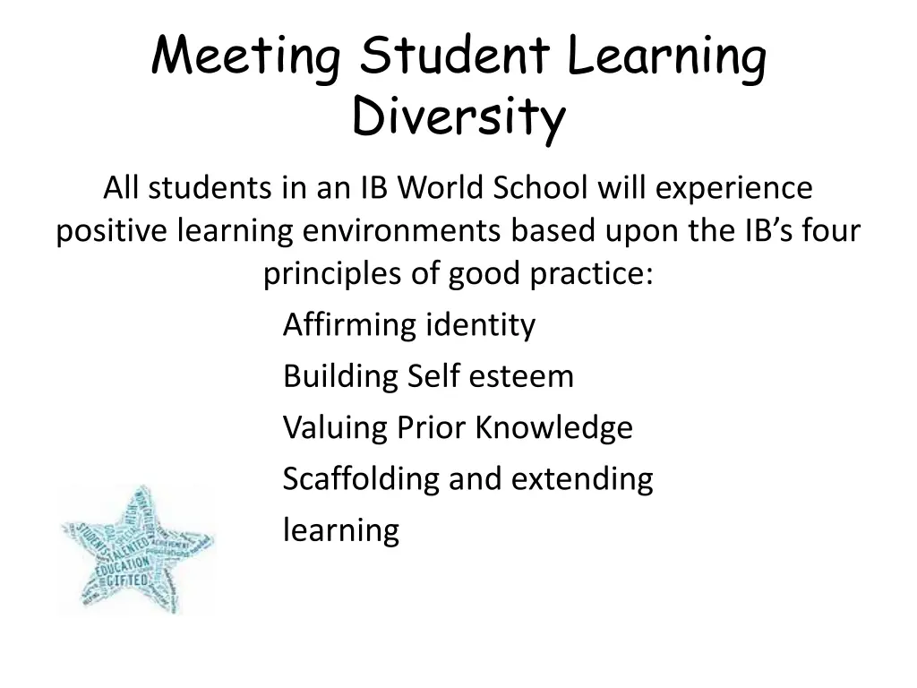 meeting student learning diversity