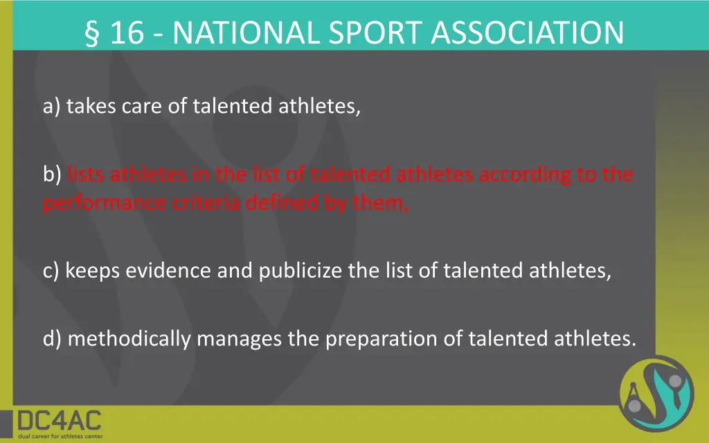 16 national sport association