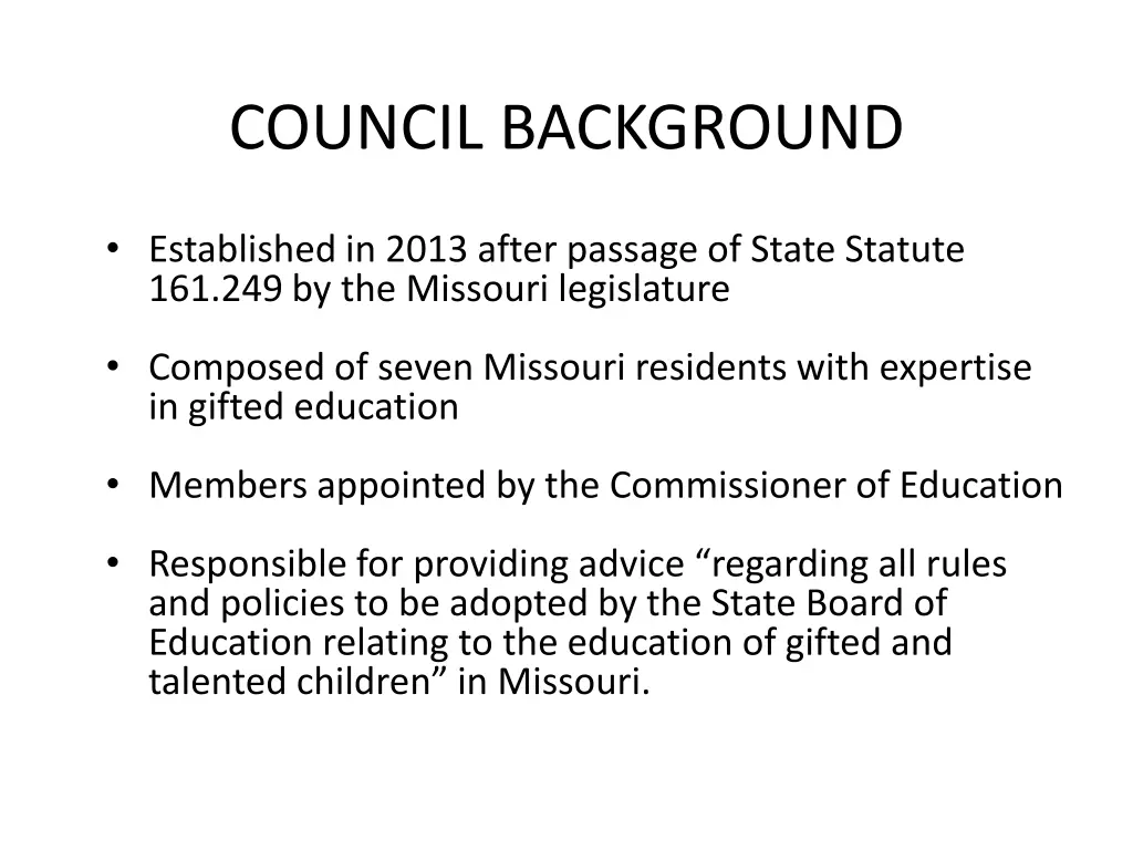 council background