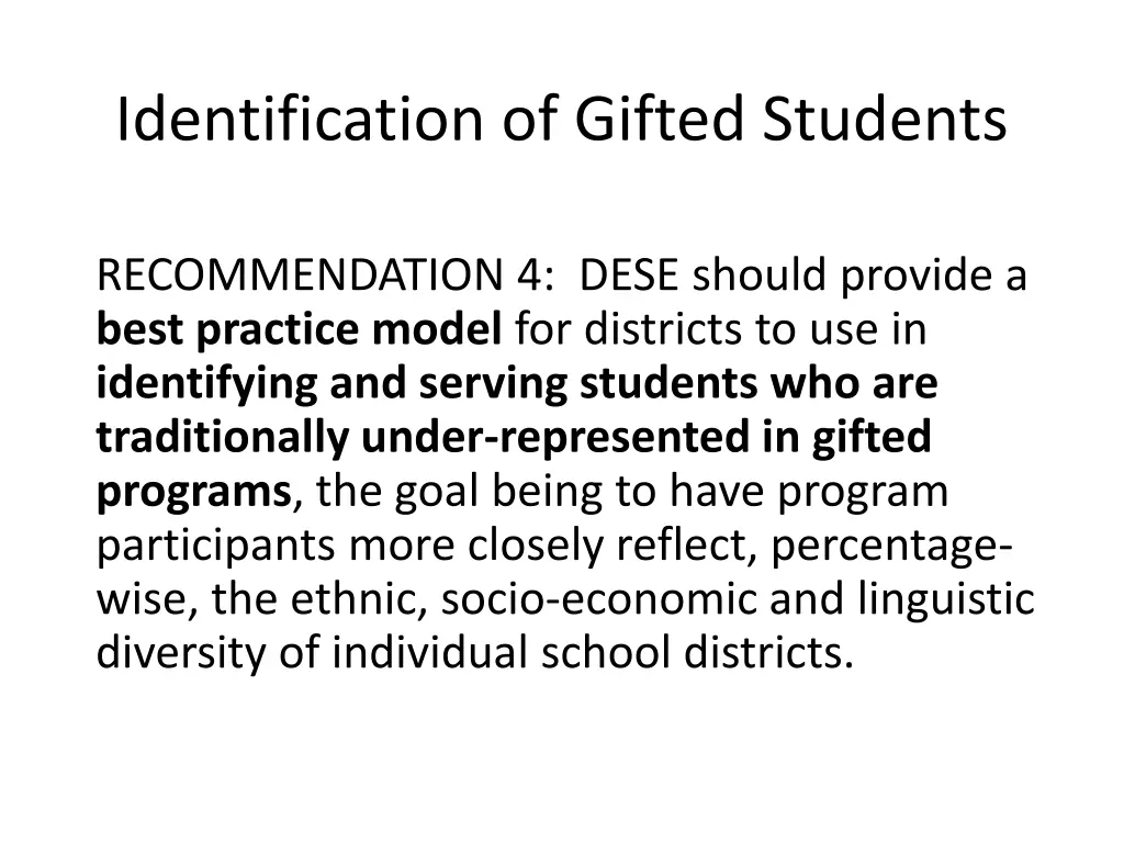 identification of gifted students 1