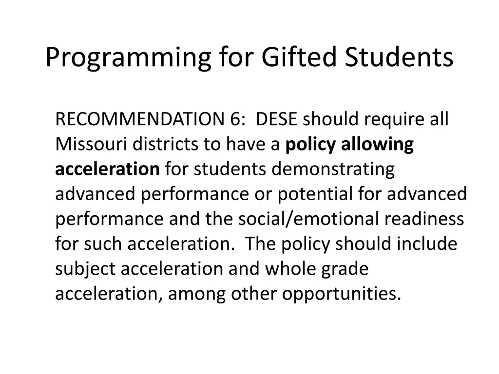 programming for gifted students