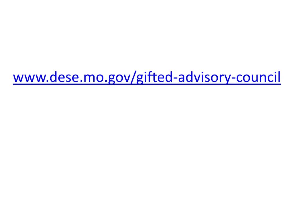 www dese mo gov gifted advisory council