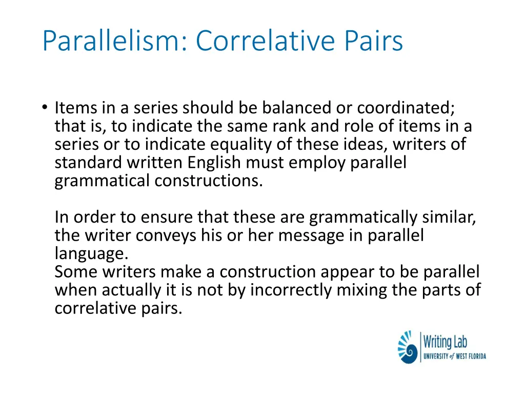 parallelism correlative pairs