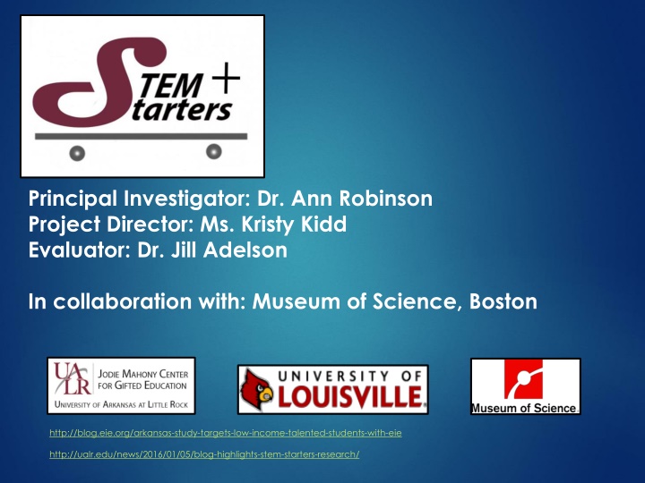 principal investigator dr ann robinson project