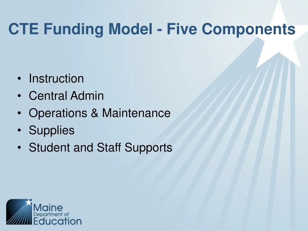 cte funding model five components