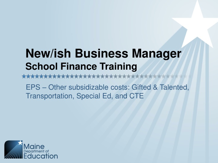 new ish business manager school finance training