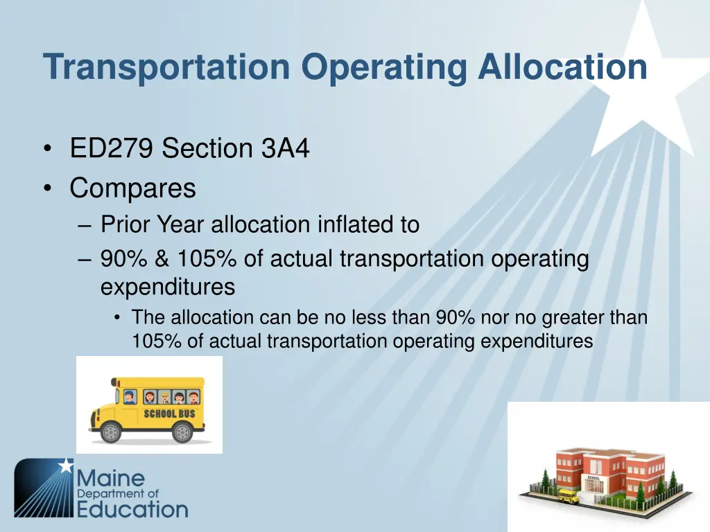 transportation operating allocation