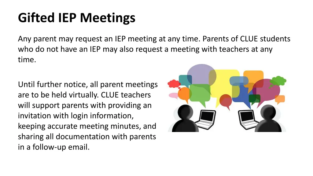 gifted iep meetings