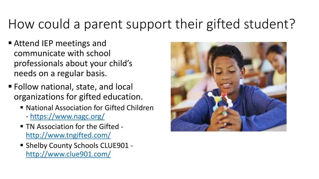 how could a parent support their gifted student