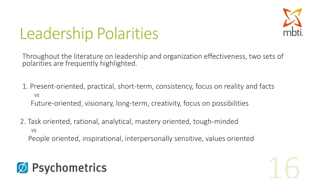 leadership polarities