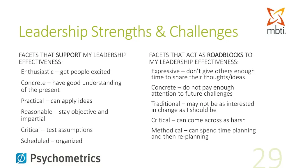 leadership strengths challenges 1