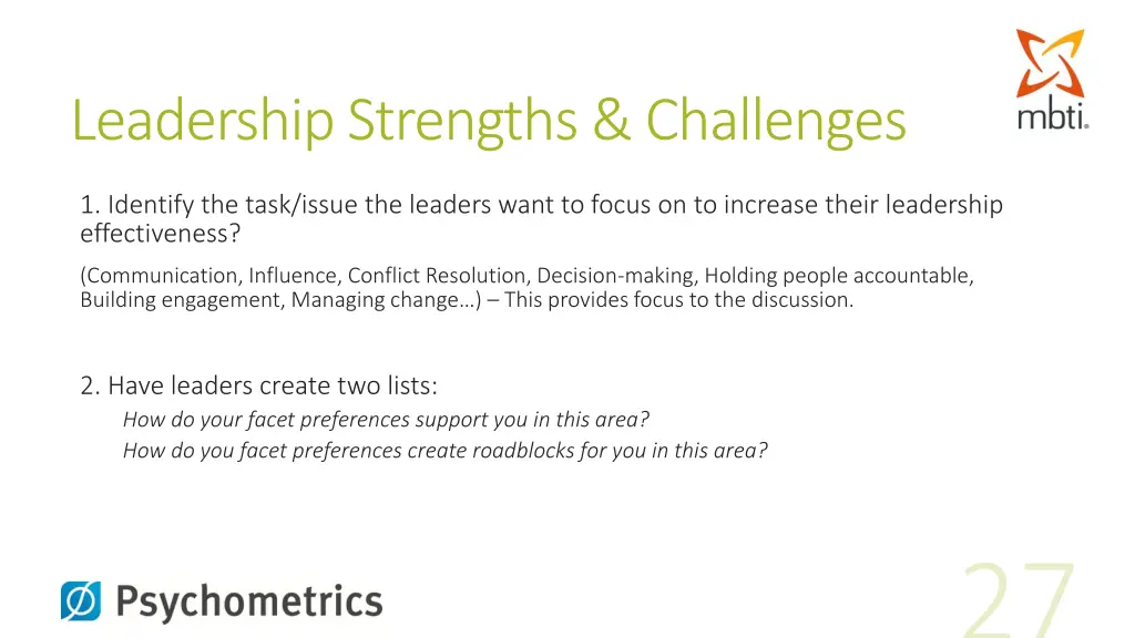 leadership strengths challenges