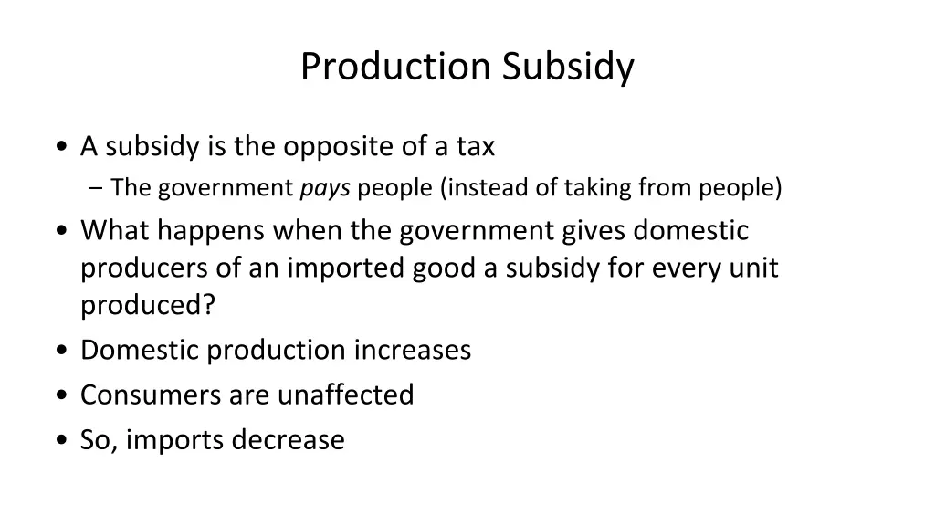 production subsidy 1