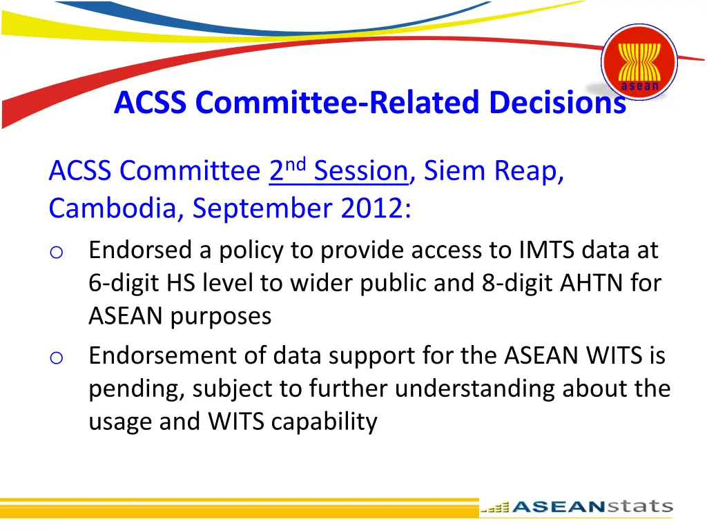 acss committee related decisions