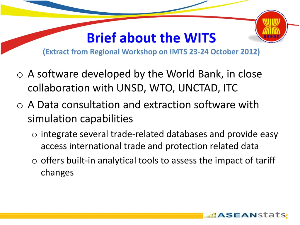 brief about the wits extract from regional