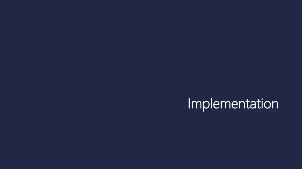 implementation implementation