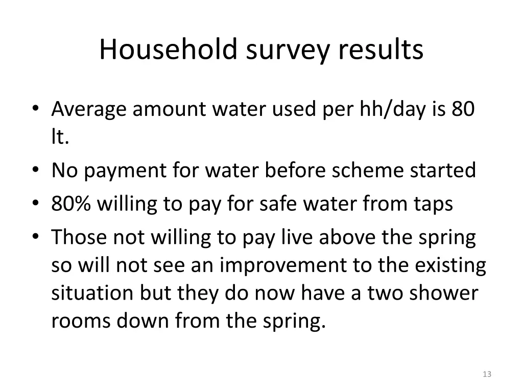 household survey results