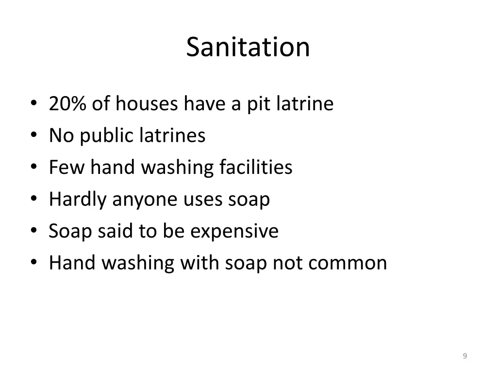 sanitation