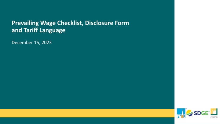 prevailing wage checklist disclosure form