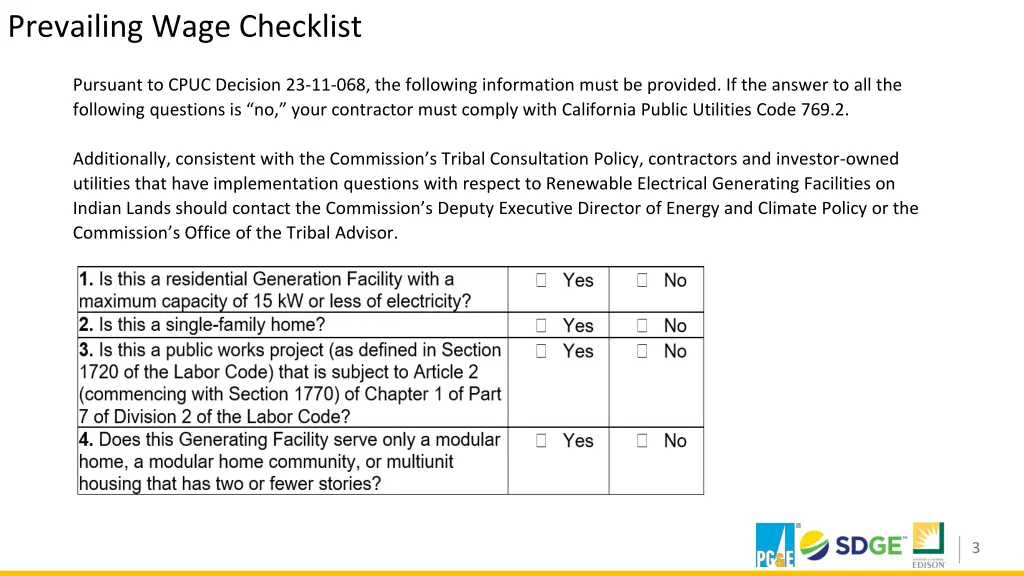 prevailing wage checklist