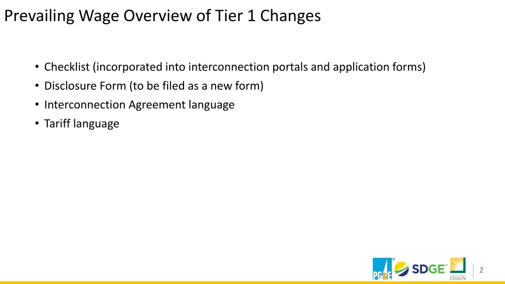 prevailing wage overview of tier 1 changes