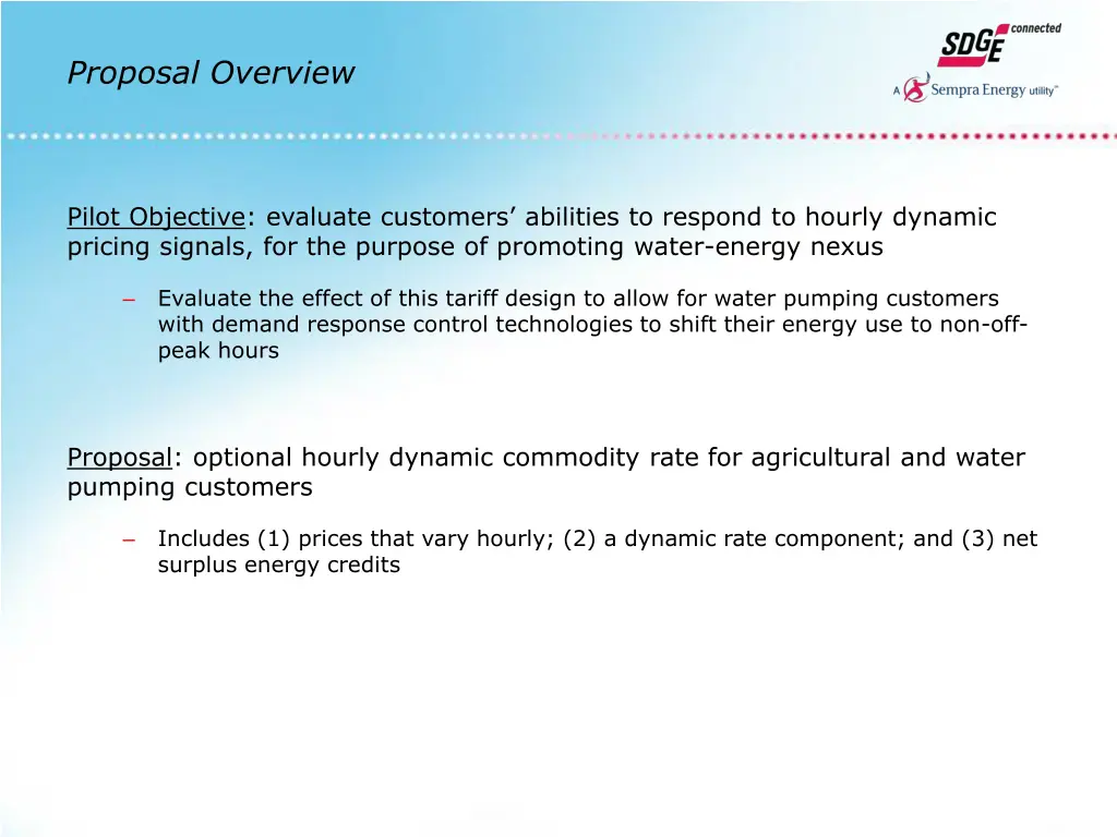 proposal overview