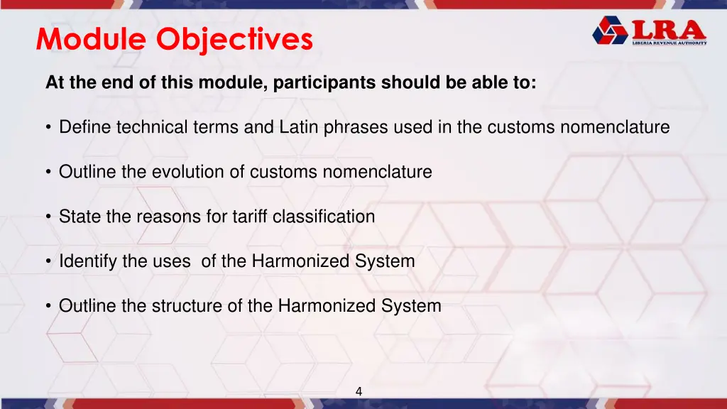 module objectives