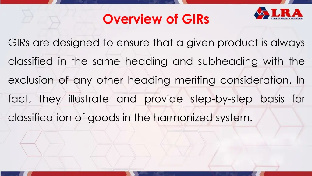 overview of girs