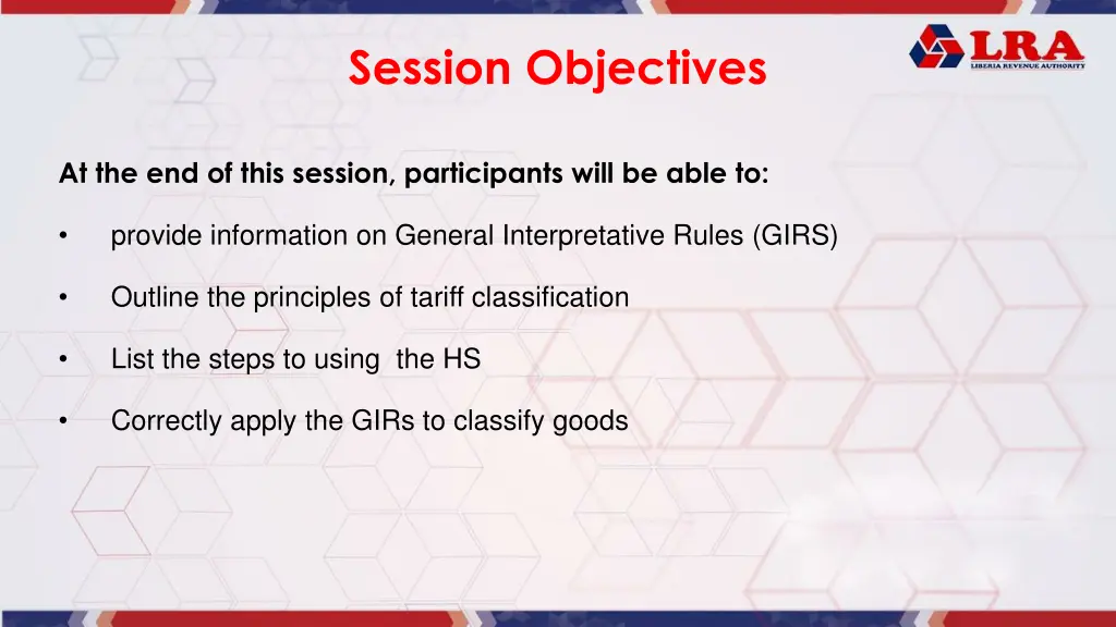 session objectives 2