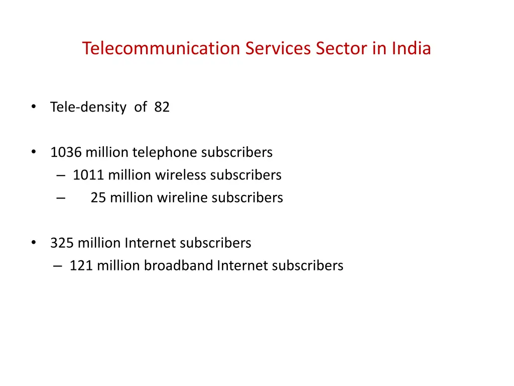 telecommunication services sector in india 1