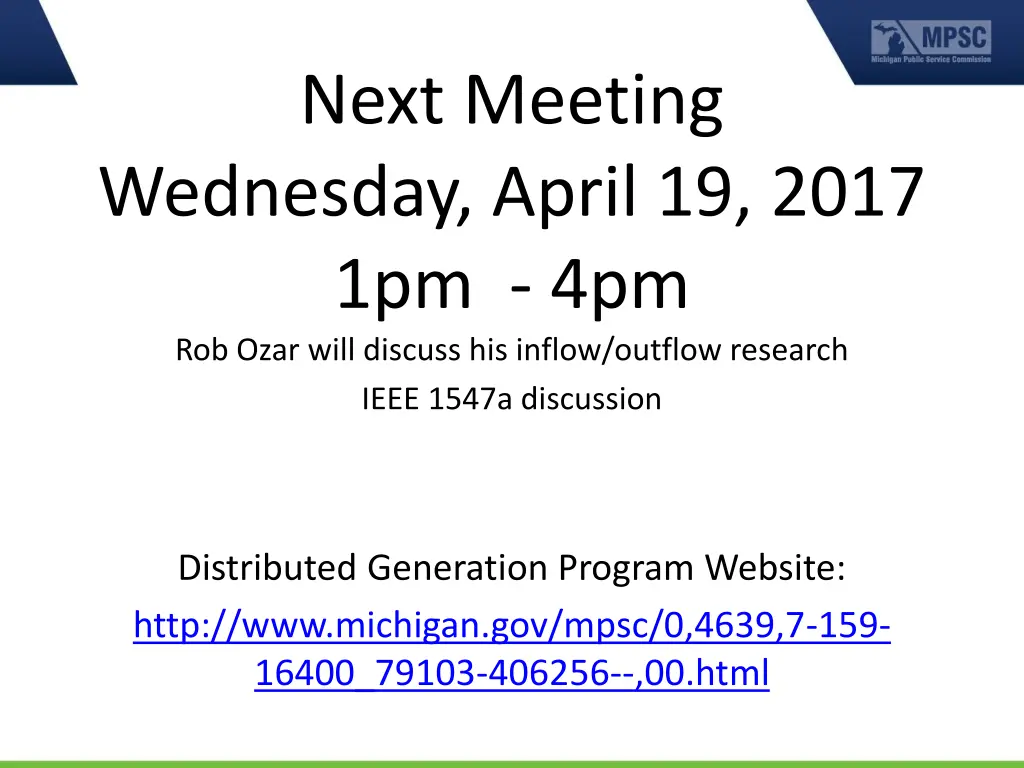 next meeting wednesday april 19 2017