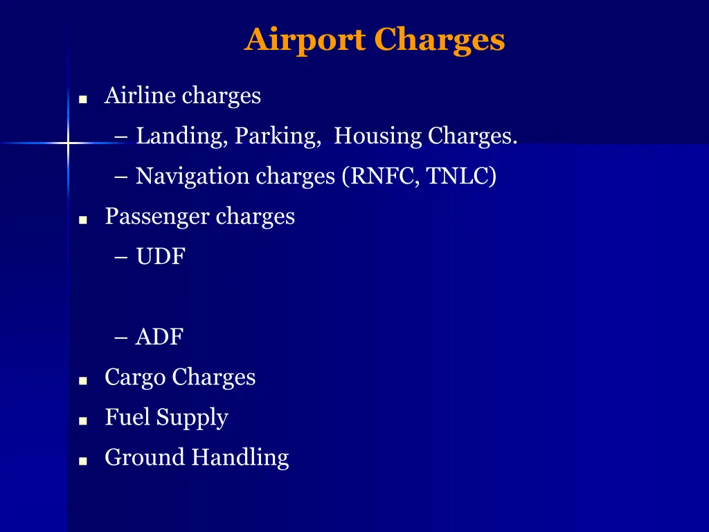 airport charges