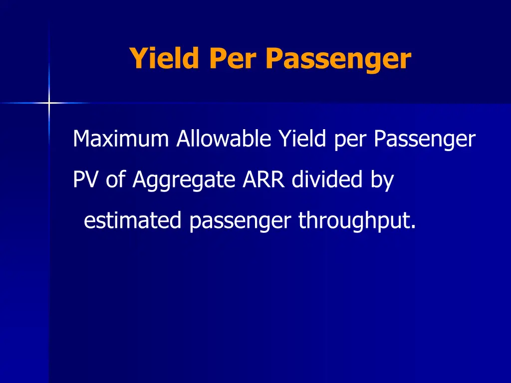 yield per passenger