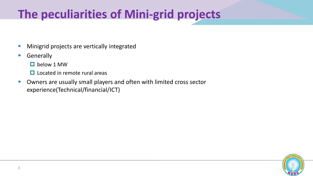 the peculiarities of mini grid projects