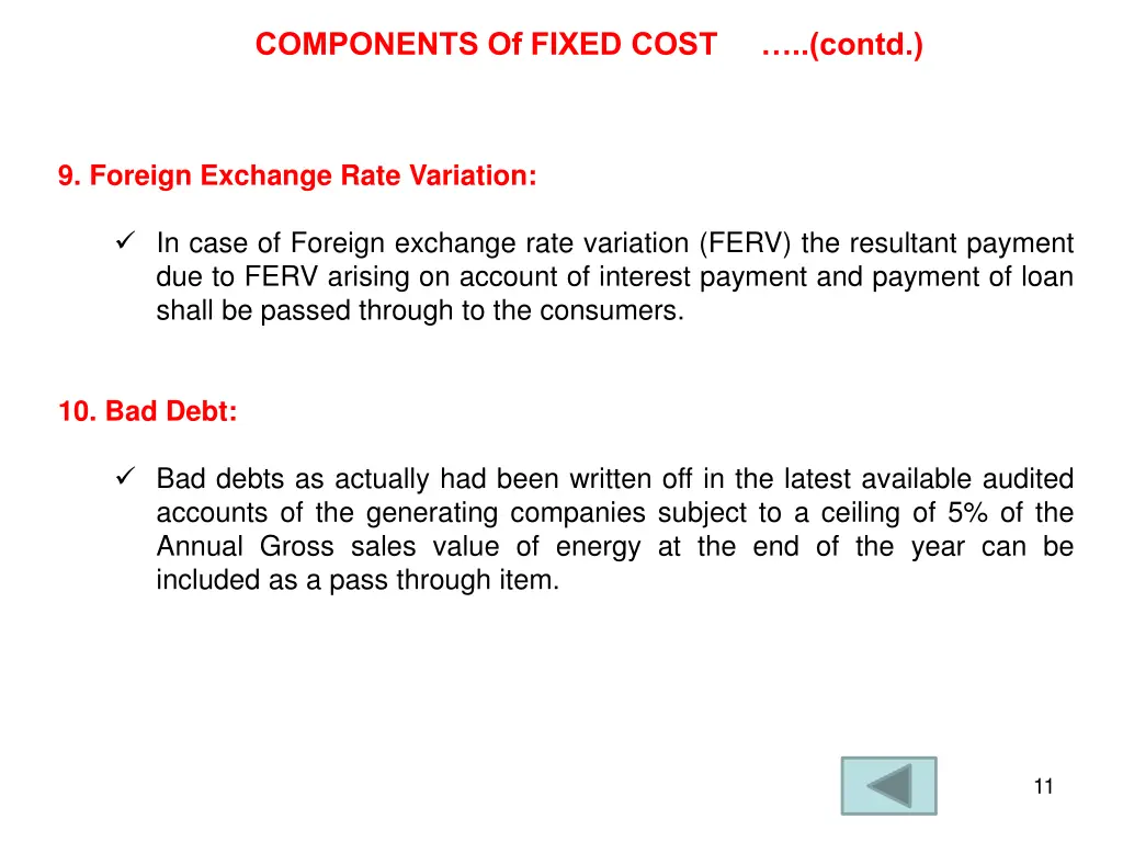 components of fixed cost contd 4