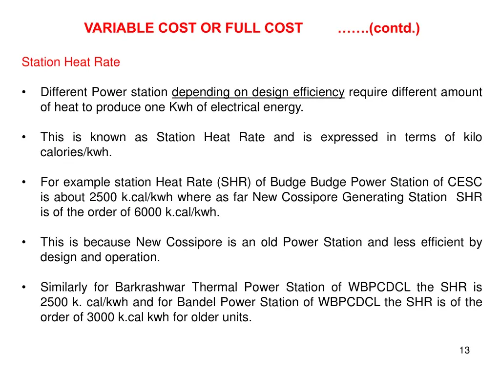 variable cost or full cost contd