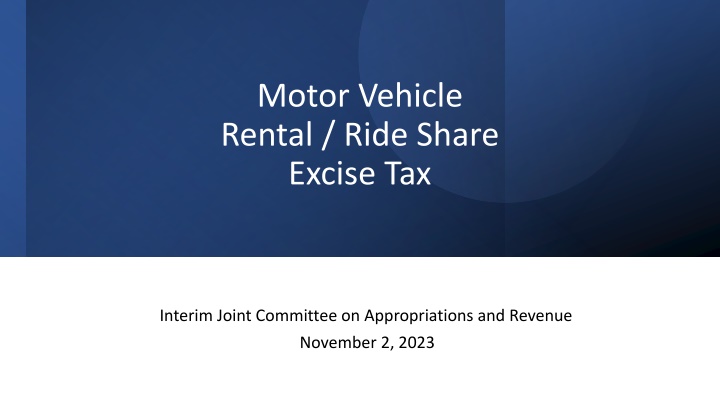 motor vehicle rental ride share excise tax