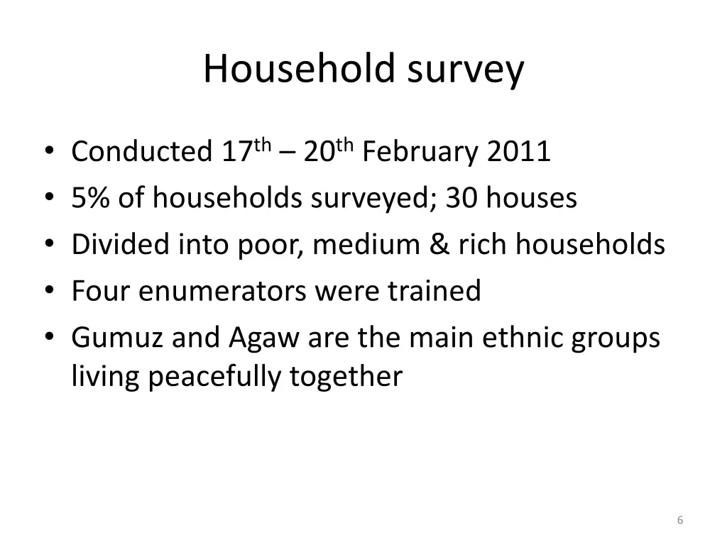 household survey