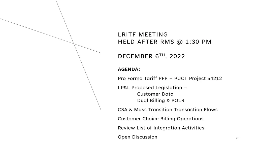 lritf meeting held after rms @ 1 30 pm december