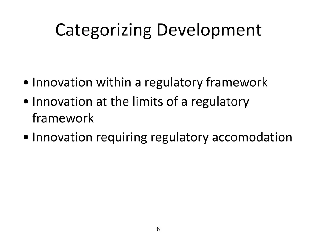 categorizing development