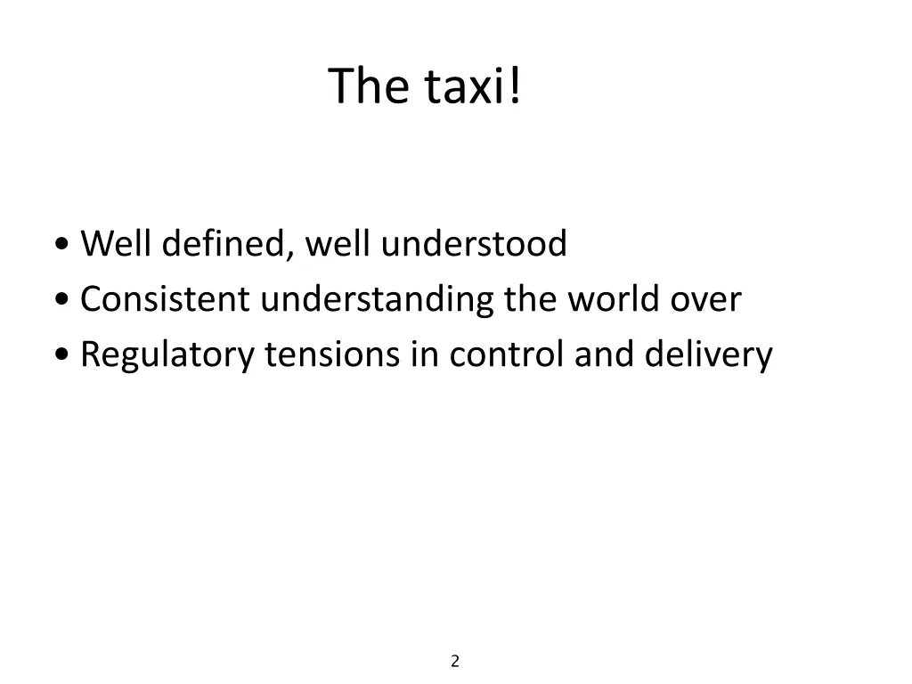 the taxi