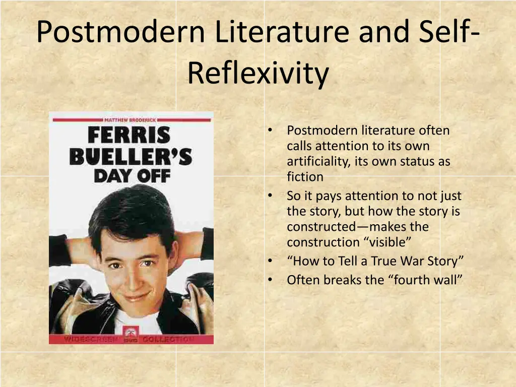 postmodern literature and self reflexivity