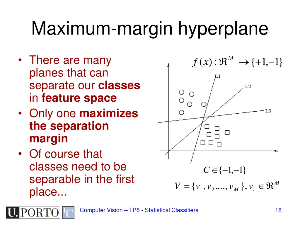 maximum margin hyperplane