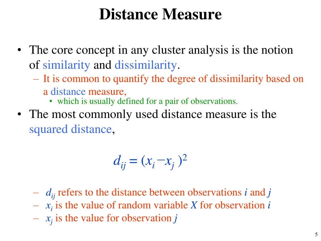 distance measure