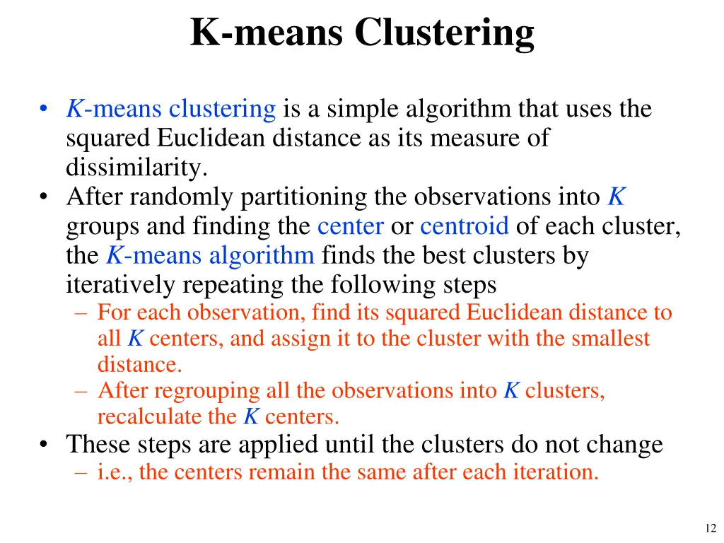 k means clustering