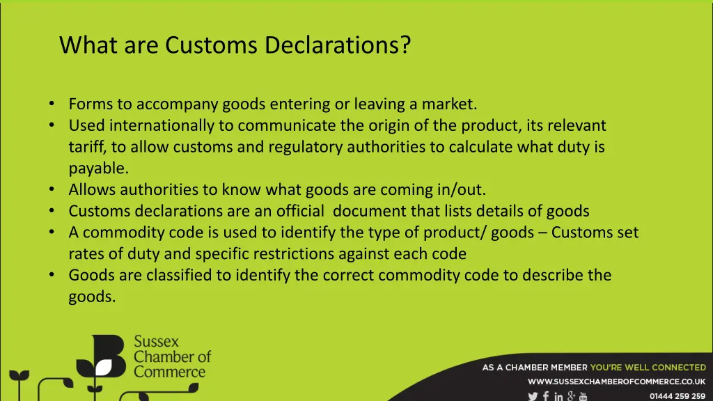 what are customs declarations