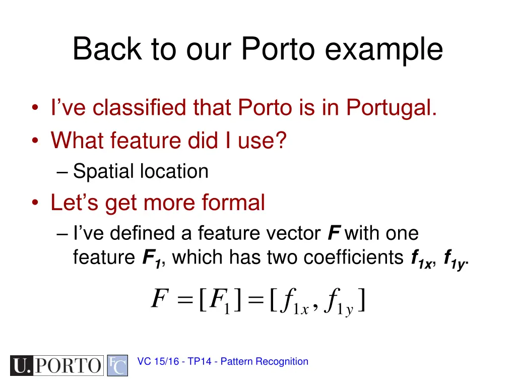 back to our porto example