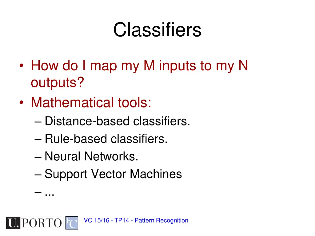 classifiers